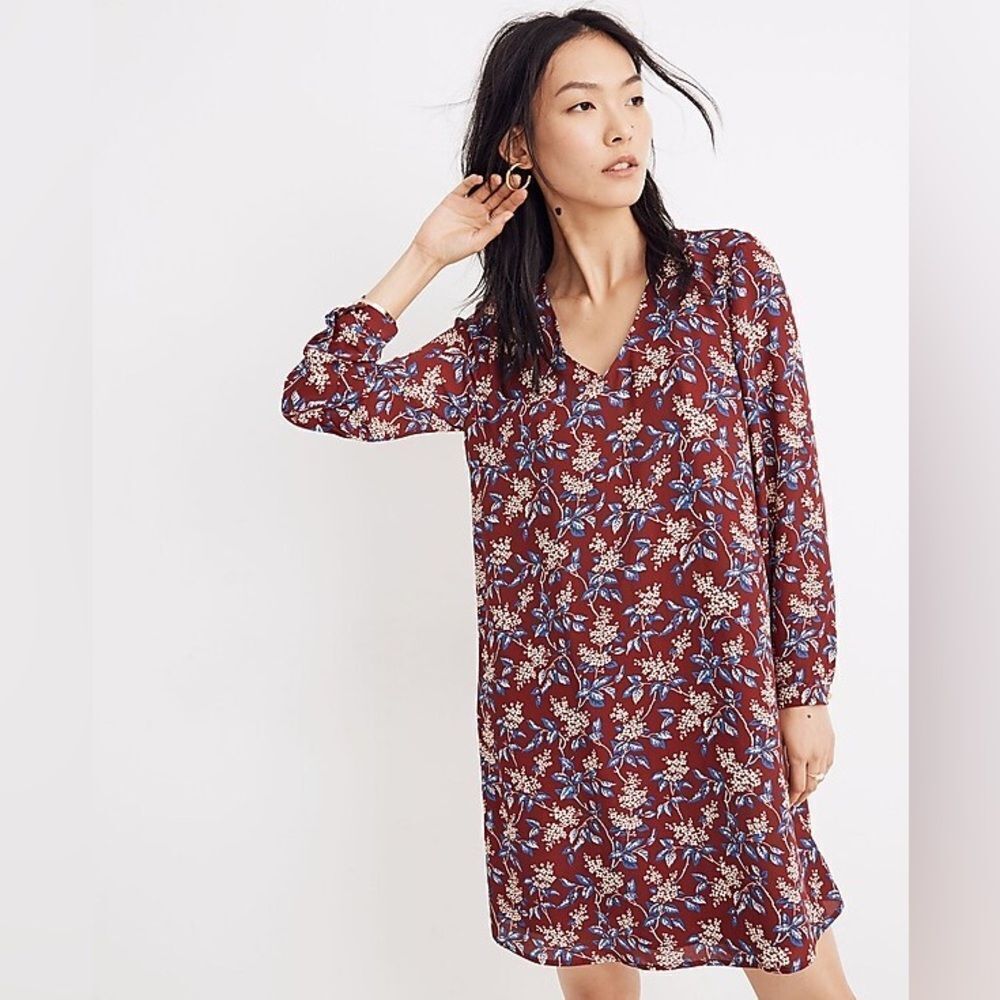 MADEWELL Button-Back Dress in Antique Flora